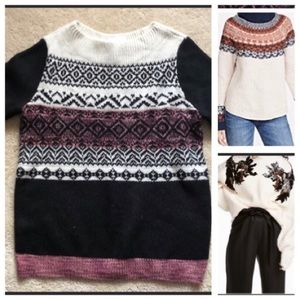 Knitted pattern sweater size L